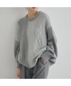 【アースミュージックアンドエコロジー/earth music&ecology】の【洗濯機洗い可】アンチピリングC/Aパッチワークケーブルニット 人気、トレンドファッション・服の通販 founy(ファニー) ファッション Fashion レディースファッション Fashion for Women トップス・カットソー Cut & Sew Tops ニット Knit Tops & Sweaters セーター Sweater, Knitwear フォルム Silhouette, Form ポケット Pocket, Pocket Detail ロング Long, Long-Length 洗える Machine Washable A/W・秋冬 Autumn/Winter thumbnail 杢グレー|ID: prp329100004748697 ipo3291000000034496398