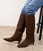 【アポム/APOM】のイタリアンカーフ スクエアトゥワイドシャフトロングブーツ45 ブラウンヌバック|ID: prp329100004748700 ipo3291000000035410852