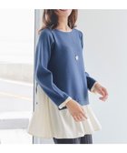 【ティアクラッセ/Tiaclasse】のヴィンテージサテンニットコンビチュニック ブルー|ID: prp329100004748702 ipo3291000000035566053