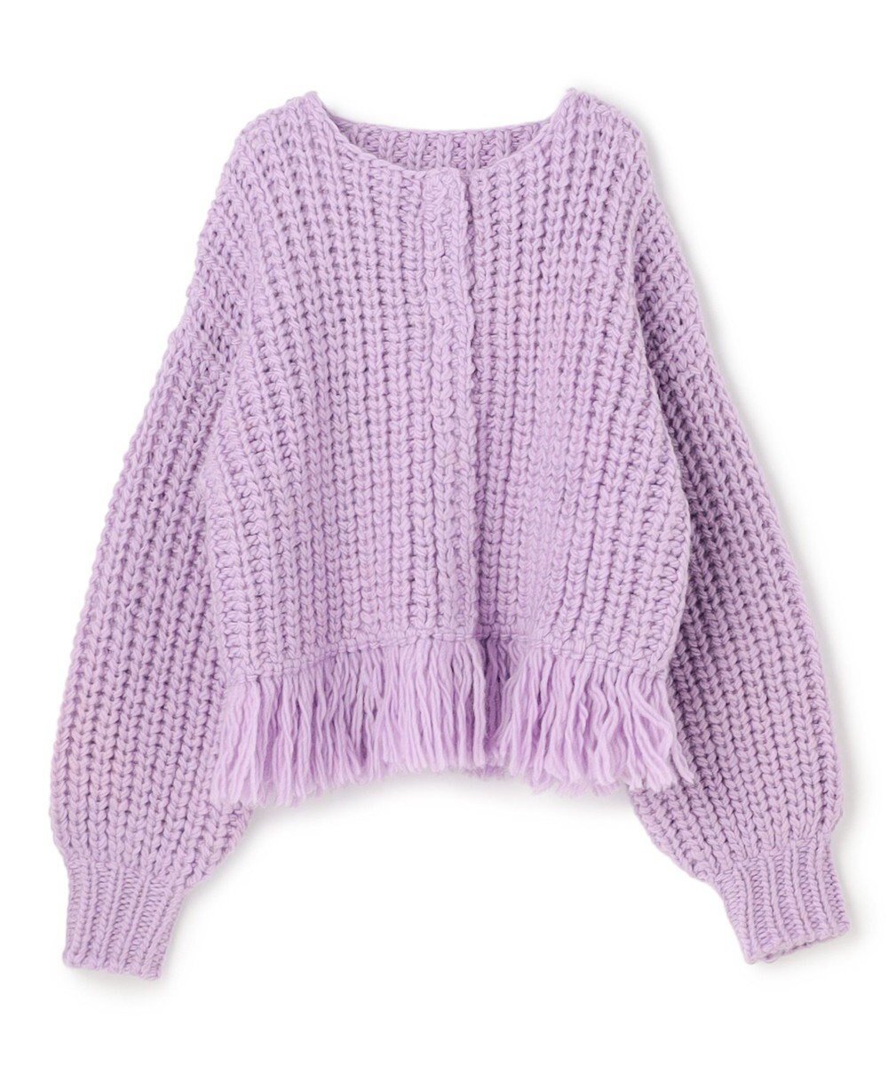 【アンクレイヴ/uncrave】のハンドニット カーディガン インテリア・キッズ・メンズ・レディースファッション・服の通販 founy(ファニー)  ファッション Fashion レディースファッション Fashion for Women トップス・カットソー Cut & Sew Tops ニット Knit Tops & Sweaters カーディガン・羽織り Layered Style Cardigans カーディガン Cardigan, Knitwear スリーブ Sleeve, Long Sleeve / Short Sleeve 手編み Hand-Knitted, Handmade Knit ハンド Hand, Handmade フリンジ Fringe, Tassel フロント Front, Front Design A/W・秋冬 Autumn/Winter 新作・新入荷 New Arrivals / New In ラベンダー|ID: prp329100004748704 ipo3291000000034338460