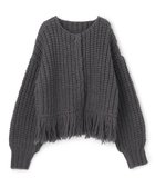 【アンクレイヴ/uncrave】のハンドニット カーディガン 人気、トレンドファッション・服の通販 founy(ファニー) ファッション Fashion レディースファッション Fashion for Women トップス・カットソー Cut & Sew Tops ニット Knit Tops & Sweaters カーディガン・羽織り Layered Style Cardigans カーディガン Cardigan, Knitwear スリーブ Sleeve, Long Sleeve / Short Sleeve 手編み Hand-Knitted, Handmade Knit ハンド Hand, Handmade フリンジ Fringe, Tassel フロント Front, Front Design A/W・秋冬 Autumn/Winter 新作・新入荷 New Arrivals / New In thumbnail スレート|ID: prp329100004748704 ipo3291000000034338462