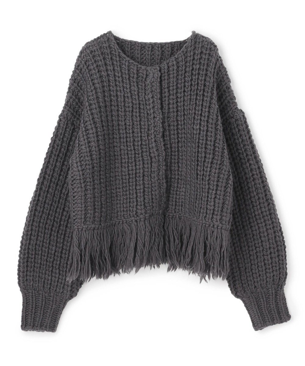 【アンクレイヴ/uncrave】のハンドニット カーディガン インテリア・キッズ・メンズ・レディースファッション・服の通販 founy(ファニー)  ファッション Fashion レディースファッション Fashion for Women トップス・カットソー Cut & Sew Tops ニット Knit Tops & Sweaters カーディガン・羽織り Layered Style Cardigans カーディガン Cardigan, Knitwear スリーブ Sleeve, Long Sleeve / Short Sleeve 手編み Hand-Knitted, Handmade Knit ハンド Hand, Handmade フリンジ Fringe, Tassel フロント Front, Front Design A/W・秋冬 Autumn/Winter 新作・新入荷 New Arrivals / New In スレート|ID: prp329100004748704 ipo3291000000034338462