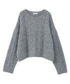 【アースミュージックアンドエコロジー/earth music&ecology】のモヘヤタッチケーブルニットプルオーバー 杢グレー|ID: prp329100004748705 ipo3291000000034338465