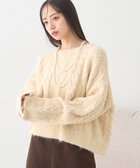 【アースミュージックアンドエコロジー/earth music&ecology】のモヘヤタッチケーブルニットプルオーバー アイボリー|ID: prp329100004748705 ipo3291000000034425302