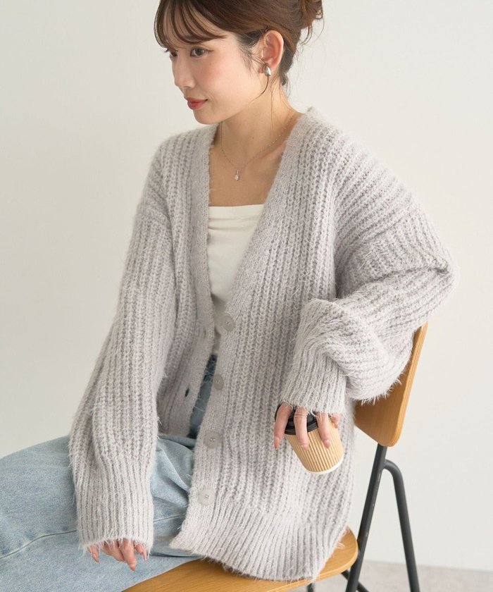 【アースミュージックアンドエコロジー/earth music&ecology】のカラーミックスシャギーカーディガン インテリア・キッズ・メンズ・レディースファッション・服の通販 founy(ファニー) https://founy.com/ ファッション Fashion レディースファッション Fashion for Women トップス・カットソー Cut & Sew Tops カーディガン・羽織り Layered Style Cardigans おすすめ Recommended / Our Picks カーディガン Cardigan, Knitwear ビッグ Big, Oversized フォルム Silhouette, Form ポケット Pocket, Pocket Detail A/W・秋冬 Autumn/Winter |ID: prp329100004748706 ipo3291000000034338467