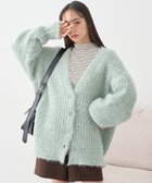 【アースミュージックアンドエコロジー/earth music&ecology】のカラーミックスシャギーカーディガン ミント|ID: prp329100004748706 ipo3291000000034338470