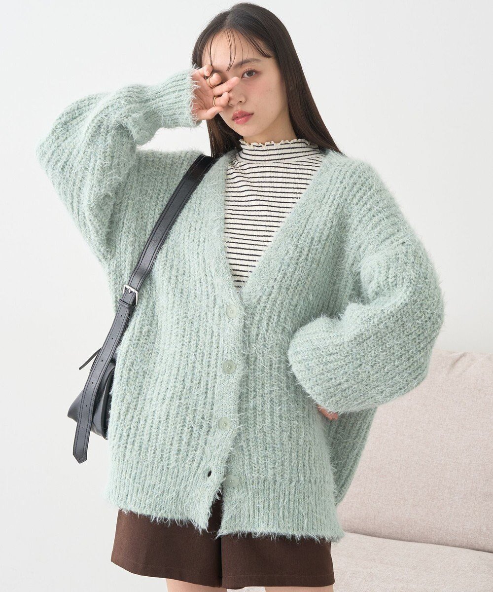 【アースミュージックアンドエコロジー/earth music&ecology】のカラーミックスシャギーカーディガン インテリア・キッズ・メンズ・レディースファッション・服の通販 founy(ファニー) ファッション Fashion レディースファッション Fashion for Women トップス・カットソー Cut & Sew Tops カーディガン・羽織り Layered Style Cardigans おすすめ Recommended / Our Picks カーディガン Cardigan, Knitwear ビッグ Big, Oversized フォルム Silhouette, Form ポケット Pocket, Pocket Detail A/W・秋冬 Autumn/Winter ミント|ID: prp329100004748706 ipo3291000000034338470