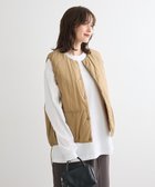 【グリーンパークス/Green Parks】のサイドZIP中綿コクーンベスト Beige|ID: prp329100004748711 ipo3291000000035632396