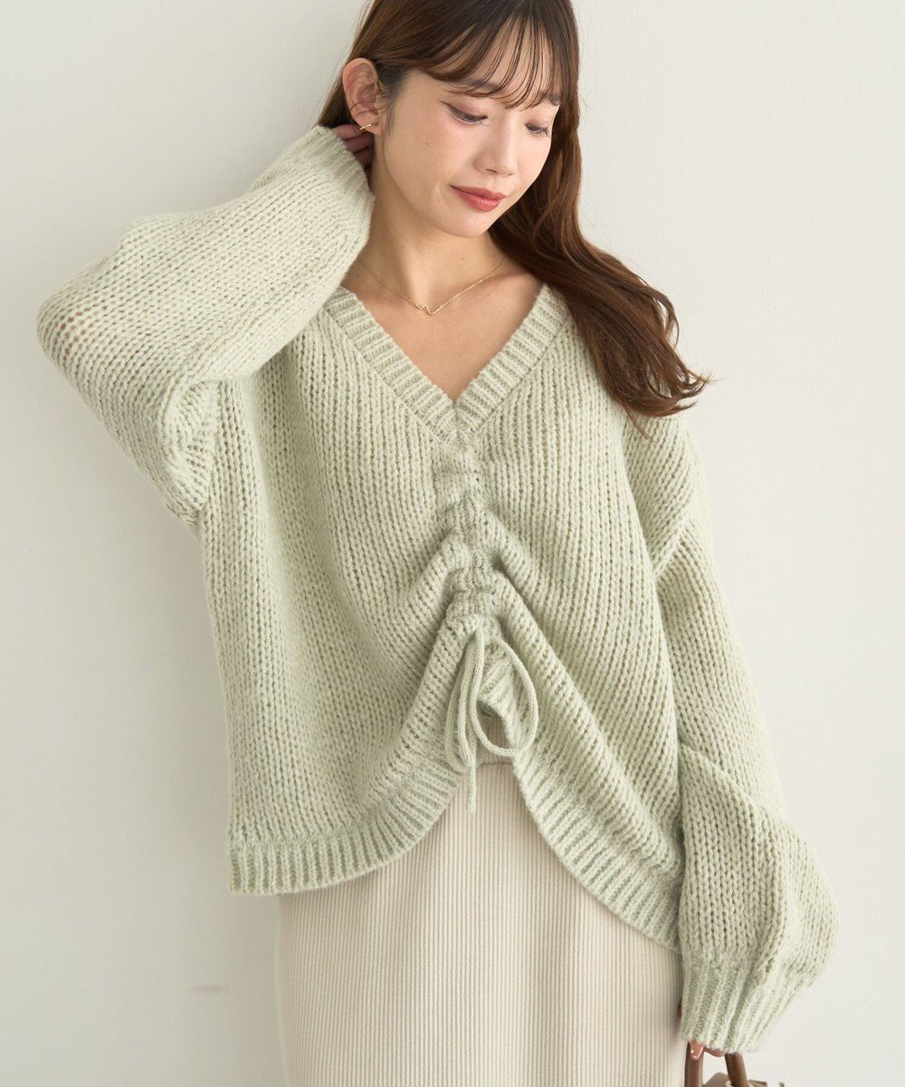 【アースミュージックアンドエコロジー/earth music&ecology】のフロントシャーリングニットプルオーバー インテリア・キッズ・メンズ・レディースファッション・服の通販 founy(ファニー) ファッション Fashion レディースファッション Fashion for Women トップス・カットソー Cut & Sew Tops ニット Knit Tops & Sweaters カジュアルプルオーバー・ニットトップス Pullovers & Knit Tops / Casual Pullovers おすすめ Recommended / Our Picks シャーリング Shirring, Ruched セーター Sweater, Knitwear フロント Front, Front Design ヘムライン Hemline, Bottom Cut ポケット Pocket, Pocket Detail A/W・秋冬 Autumn/Winter ミント|ID: prp329100004748716 ipo3291000000034338504