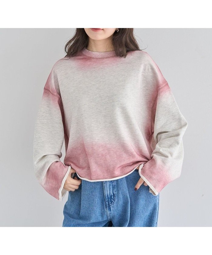 【グリーンパークス/Green Parks】の・SUGAR SPOON エッジスプレースウェット インテリア・キッズ・メンズ・レディースファッション・服の通販 founy(ファニー) https://founy.com/ ファッション Fashion レディースファッション Fashion for Women トップス・カットソー Cut & Sew Tops レディースパーカー・カジュアルフーディー Casual Hoodies & Sweatshirts スウェット・クルーネックトップス Sweatshirts & Crewnecks / Relaxed Fit Sweat Tops カットオフ Cut-Off Design グラデーション Gradient, Ombre スウェット / スエット Sweatshirt, Sweatwear ドロップ Drop Shoulder, Dropped Style フォルム Silhouette, Form ポケット Pocket, Pocket Detail リラックス Relax, Relaxed Fit A/W・秋冬 Autumn/Winter |ID: prp329100004748717 ipo3291000000035566073