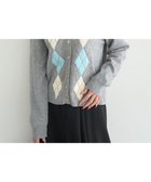 【アースミュージックアンドエコロジー/earth music&ecology】の襟付きアーガイルニットカーディガン グレー|ID: prp329100004748718 ipo3291000000034338511