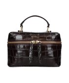 【インター ショシュール/INTER-CHAUSSURES】の【CHRISTIAN VILLA】ボックスシルエットミニハンドバッグ ダークブラウン型押|ID: prp329100004748730 ipo3291000000034338575