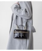 【インター ショシュール/INTER-CHAUSSURES】の【CHRISTIAN VILLA】ボックスシルエットミニハンドバッグ ダークブラウン型押|ID: prp329100004748730 ipo3291000000034686055