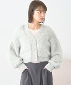 【アースミュージックアンドエコロジー/earth music&ecology】のポンポンヤーンミックスインターシャカーディガン Light Gray|ID: prp329100004748755 ipo3291000000034338674