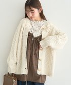 【アースミュージックアンドエコロジー/earth music&ecology】の【一部予約】フラワーモチーフトグルボタンニットカーディガン Ivory|ID: prp329100004748758 ipo3291000000034338686