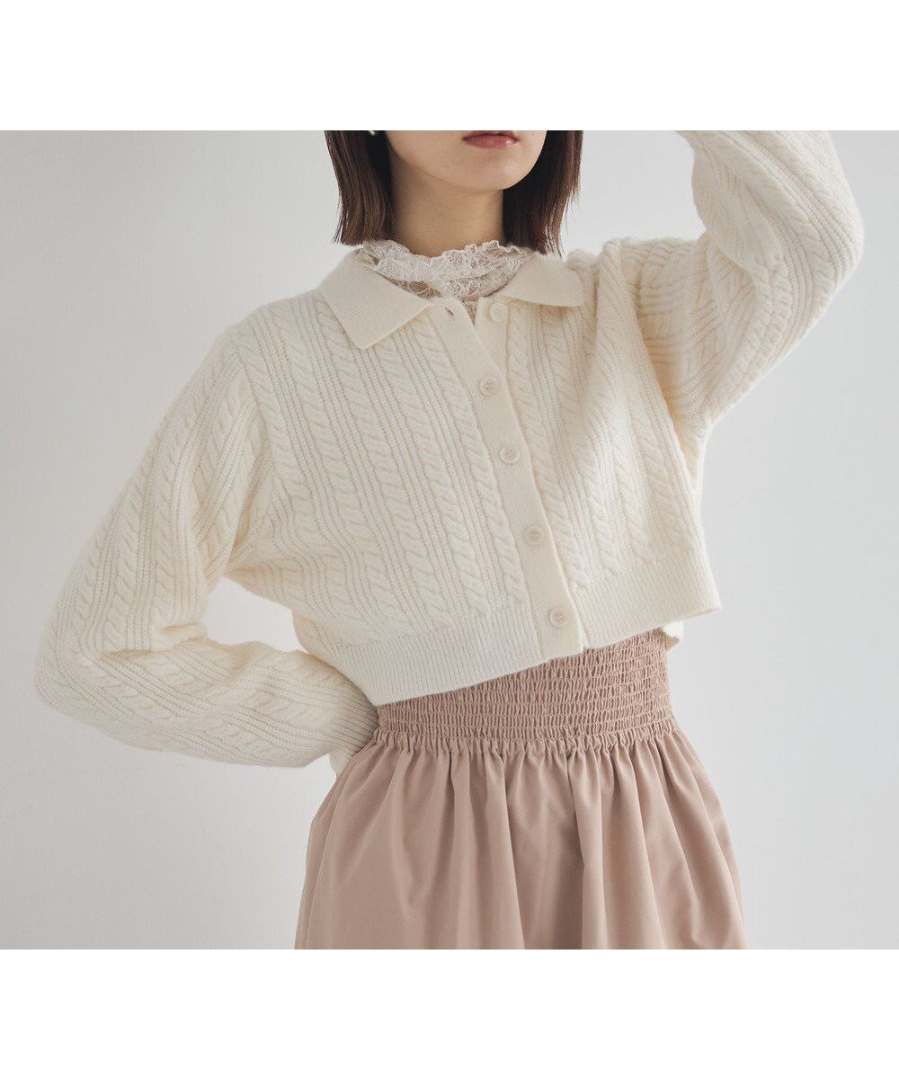 【アースミュージックアンドエコロジー/earth music&ecology】の襟付きケーブルニットジャケット 人気、トレンドファッション・服の通販 founy(ファニー) 　ファッション　Fashion　レディースファッション　Fashion for Women　アウター　Coat / Outerwear Collection　レディースジャケット・軽アウター　Jackets　おすすめ　Recommended / Our Picks　ジャケット　Jacket, Outerwear　トレンド　Trend, Trending Now　バランス　Balance, Style Balance　フォルム　Silhouette, Form　ボトム　Bottoms, Lower Wear　ポケット　Pocket, Pocket Detail　ワイド　Wide, Wide Fit　 other-1|ID: prp329100004748759 ipo3291000000035699203