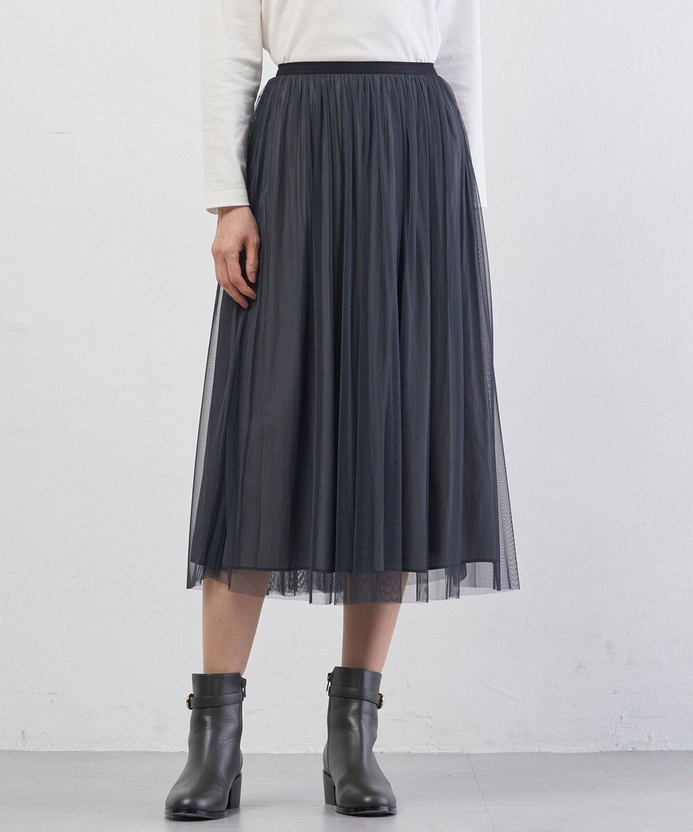 【ジェイ プレス/J.PRESS】の【2way】リバーシブル チュール スカート インテリア・キッズ・メンズ・レディースファッション・服の通販 founy(ファニー) ファッション Fashion レディースファッション Fashion for Women スカート Skirts サテン Satin, Glossy Fabric シンプル Simple, Minimal セレモニー Ceremony チュール Tulip, Tulip Motif リバーシブル Reversible, Two-Sided エレガント 上品 Elegant 夏 Summer S/S・春夏 SS, Spring/Summer, Warm Season A/W・秋冬 Autumn/Winter ビジネス 仕事 通勤 Business / Work / Commuting ネイビー系|ID: prp329100004748766 ipo3291000000034758734