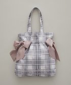 【メゾンドフルール/Maison de FLEUR】のチェックダブルリボントートバッグ Ivory|ID: prp329100004748768 ipo3291000000034338723