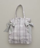 【メゾンドフルール/Maison de FLEUR】のチェックダブルリボントートバッグ Pink|ID: prp329100004748768 ipo3291000000035697442