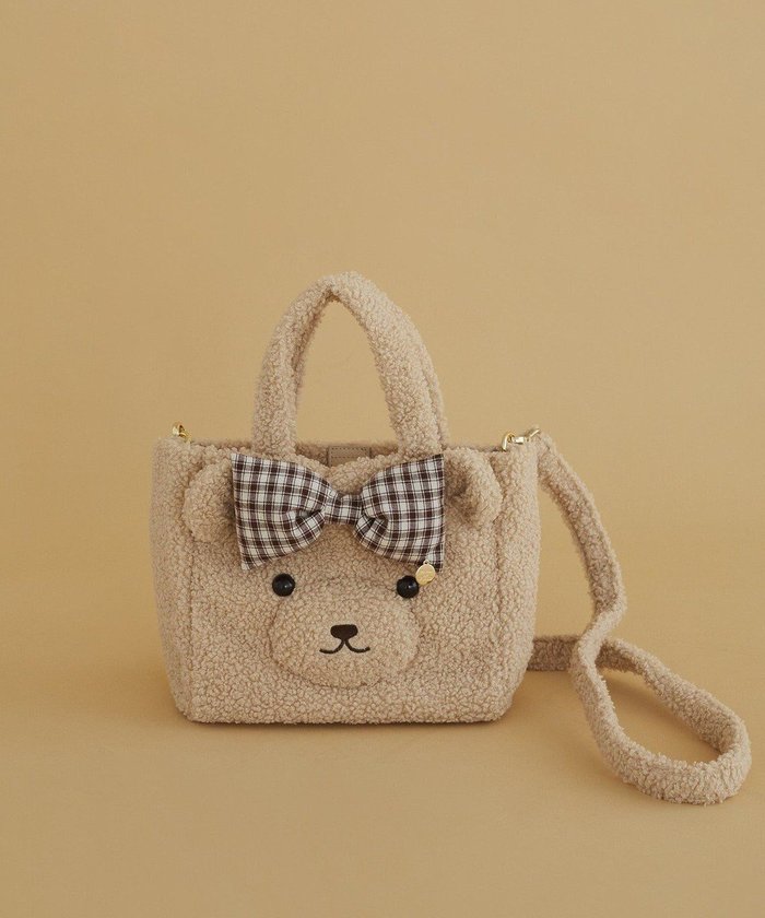 【メゾンドフルール/Maison de FLEUR】のリボンベアショルダートートバッグ インテリア・キッズ・メンズ・レディースファッション・服の通販 founy(ファニー) https://founy.com/ ファッション Fashion レディースファッション Fashion for Women バッグ Bags コンパクト Compact, Small Size ショルダー Shoulder, Shoulder Strap スクエア Square, Square Shape フォルム Silhouette, Form A/W・秋冬 Autumn/Winter |ID: prp329100004748769 ipo3291000000034338725