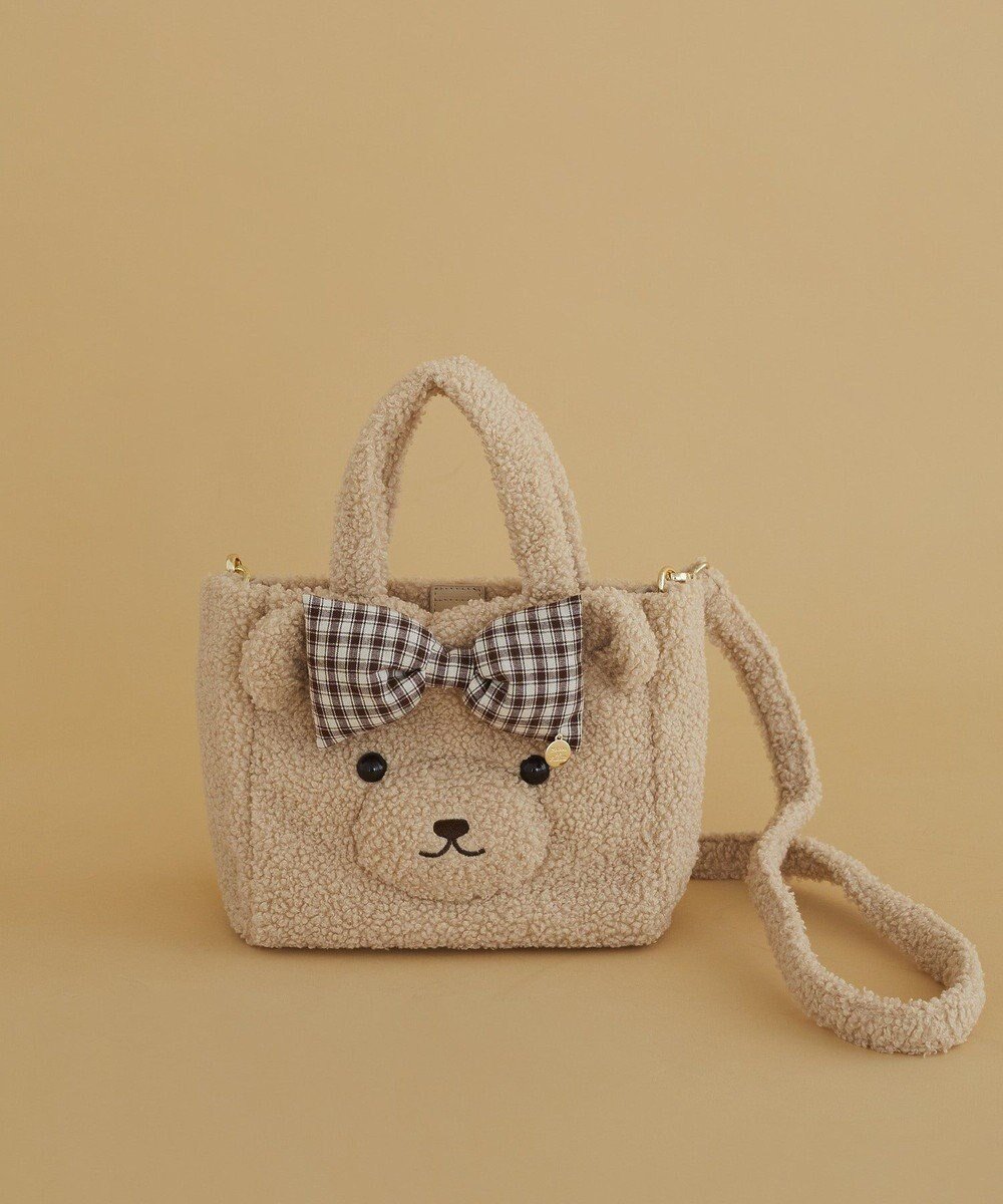 【メゾンドフルール/Maison de FLEUR】のリボンベアショルダートートバッグ 人気、トレンドファッション・服の通販 founy(ファニー) ファッション Fashion レディースファッション Fashion for Women バッグ Bags コンパクト Compact, Small Size ショルダー Shoulder, Shoulder Strap スクエア Square, Square Shape フォルム Silhouette, Form A/W・秋冬 Autumn/Winter other-1|ID: prp329100004748769 ipo3291000000034338725