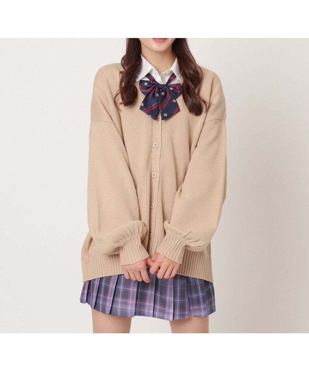 【ウィゴー/WEGO】の【SCHOOLITEM】ニットカーディガン インテリア・キッズ・メンズ・レディースファッション・服の通販 founy(ファニー) 　ファッション　Fashion　レディースファッション　Fashion for Women　トップス・カットソー　Cut & Sew Tops　ニット　Knit Tops & Sweaters　カーディガン・羽織り　Layered Style Cardigans　カーディガン　Cardigan, Knitwear　シンプル　Simple, Minimal　スマホ　Smartphone, Mobile Device　A/W・秋冬　Autumn/Winter　ベージュその他|ID: prp329100004750233 ipo3291000000034347647