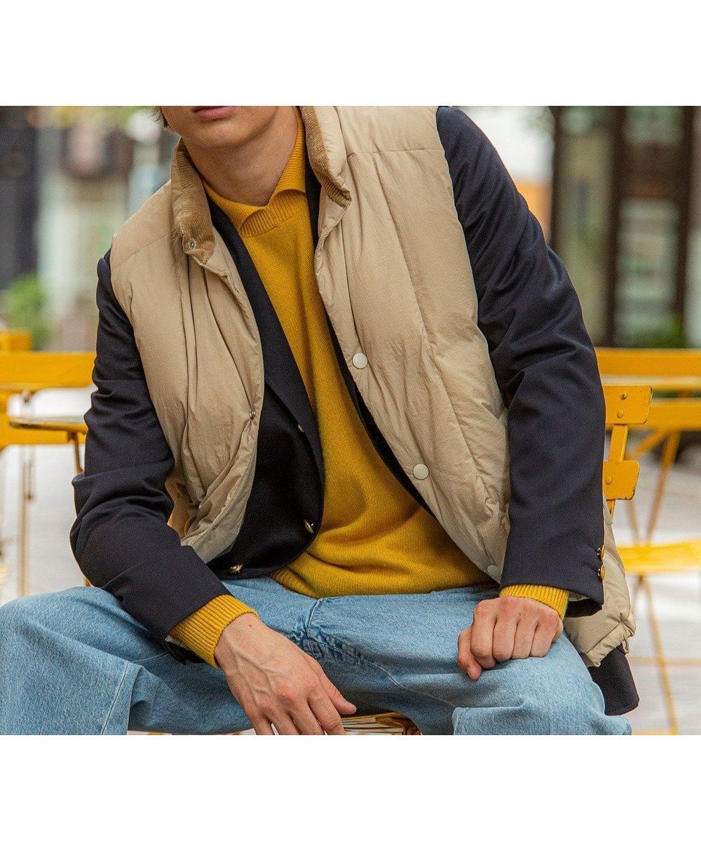 【ジェイ プレス/J.PRESS / MEN】のナイロンワッシャータフタ ダウンベスト インテリア・キッズ・メンズ・レディースファッション・服の通販 founy(ファニー) 　ファッション　Fashion　メンズファッション　Fashion for Men　アウター　Men's Coats Outerwear　インナー　Innerwear　キュプラ　Cupro, Eco Fabric　軽量　Lightweight, Ultra Light　ジャケット　Jacket, Outerwear　タフタ　Taffeta, Structured Fabric　ダウン　Down, Puffer　バランス　Balance, Style Balance　ベスト　Vest, Waistcoat　モダン　Modern, Contemporary　ワッシャー　Washer, Crinkled Finish　A/W・秋冬　Autumn/Winter　エレガント 上品　Elegant　ベージュ系|ID: prp329100004750250 ipo3291000000034347797