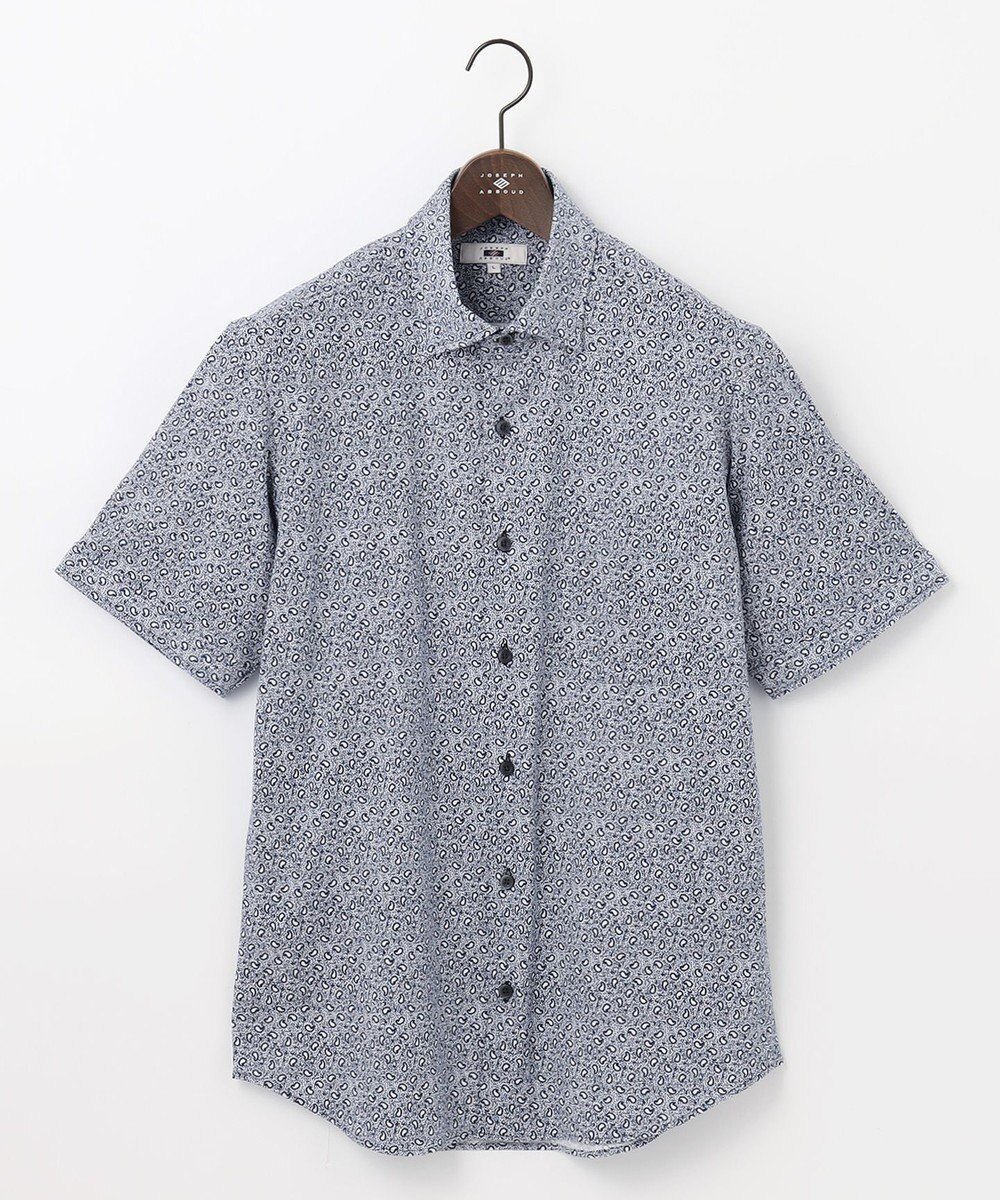 【ジョセフ アブード/JOSEPH ABBOUD / MEN】の【イージーケア】 ジャージーペイズリープリントシャツ インテリア・キッズ・メンズ・レディースファッション・服の通販 founy(ファニー) 　ファッション　Fashion　メンズファッション　Fashion for Men　トップス・カットソー　Cut & Sew Tops　メンズシャツ　Shirts　ストレッチ　Stretch, Stretchy Fabric　半袖　Short Sleeve, Half Sleeve　夏　Summer　春　Spring　S/S・春夏　SS, Spring/Summer, Warm Season　無地　Plain, Solid Color　ネイビー系5|ID: prp329100004750256 ipo3291000000034347868