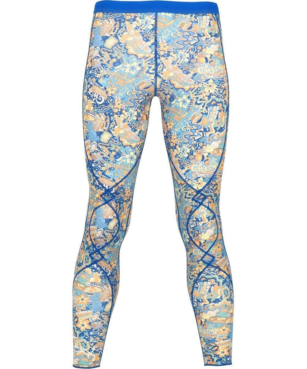 【シーダブリューエックス/CW-X / MEN】の【MEN】 CW-X 【CHUMS (チャムス)コラボ】 メンズスポーツタイツ ひざの負荷・運動時の筋肉の疲労を軽減 ロング丈 ジョギング ウォーキング メンズ LNO310 /ワコール インテリア・キッズ・メンズ・レディースファッション・服の通販 founy(ファニー) 　ファッション　Fashion　メンズファッション　Fashion for Men　ボトムス　Bottoms　コラボ　Collaboration, Collab　軽量　Lightweight, Ultra Light　ストレッチ　Stretch, Stretchy Fabric　スポーツ　Sports, Activewear　タイツ　Tights, Legwear　定番　Standard, Basic Item　なめらか　Smooth, Silky Texture　フィット　Fit, Slim Fit　フラット　Flat, Flat Shoes　メンズ　Men's, Menswear　ロング　Long, Long-Length　おすすめ　Recommended / Our Picks　小旅行　Short Trip　ブルー|ID: prp329100004750257 ipo3291000000034347875