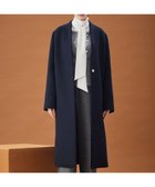 【ベイジ,/BEIGE,】のPASSY / ノーカラーロングコート Navy|ID: prp329100004750269 ipo3291000000034347975