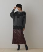 【グレース コンチネンタル/GRACE CONTINENTAL】のレースドルマンニットトップ 人気、トレンドファッション・服の通販 founy(ファニー) ファッション Fashion レディースファッション Fashion for Women トップス・カットソー Cut & Sew Tops ニット Knit Tops & Sweaters 新作・新入荷 New Arrivals / New In セーター Sweater, Knitwear デコルテ Décolleté, Neckline モノトーン Monotone, Black and White リュクス Luxury, Elegant, High-End, Chic リラックス Relax, Relaxed Fit レース Lace, Lace Fabric 定番 Standard, Basic Item A/W・秋冬 Autumn/Winter thumbnail チャコール|ID: prp329100004750270 ipo3291000000034347978