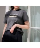 【エニィ スィス/any SiS】の箔プリントロゴ Tシャツ スレート×ロゴ|ID: prp329100004750290 ipo3291000000034348310
