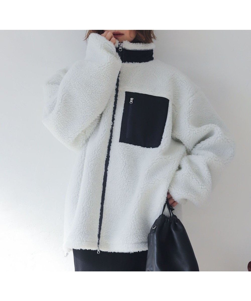 【ウィゴー/WEGO】の【2025年秋冬新作アイテム/ユニセックス着用ITEM/SMLサイズ展開】ボアブルゾン インテリア・キッズ・メンズ・レディースファッション・服の通販 founy(ファニー) ファッション Fashion レディースファッション Fashion for Women アウター Coat / Outerwear Collection レディースジャケット・軽アウター Jackets ブルゾンジャケット・スポーティアウター Blouson Jackets インナー Innerwear カーゴパンツ Cargo Pants, Utility Pants グラフィック Graphic, Graphic Design ジャケット Jacket, Outerwear スニーカー Sneakers, Trainers スマホ Smartphone, Mobile Device ダウン Down, Puffer ドローコード Drawcord, Drawstring Cord バランス Balance, Style Balance パーカー Hoodie, Parka ブルゾン Blouson, Bomber Jacket ポケット Pocket, Pocket Detail 防寒 Cold Protection, Winter-Ready リラックス Relax, Relaxed Fit ワイド Wide, Wide Fit A/W・秋冬 Autumn/Winter おすすめ Recommended / Our Picks オフホワイト|ID: prp329100004750294 ipo3291000000034724808