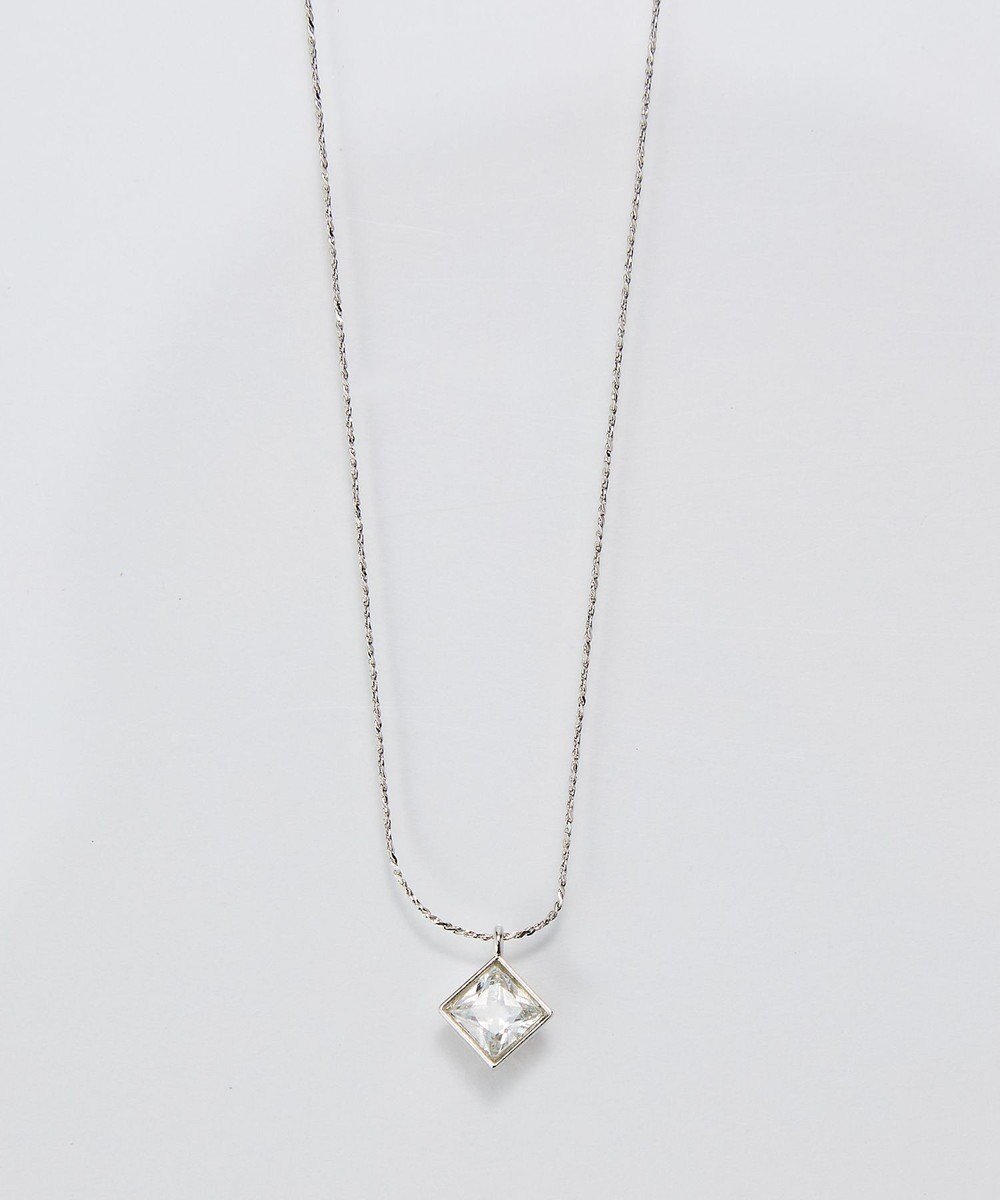 【フィービィー/phoebe】の【金属アレルギー対応】グリマースクエアビジューネックレス/ニッケルフリー シルバー インテリア・キッズ・メンズ・レディースファッション・服の通販 founy(ファニー) ファッション Fashion レディースファッション Fashion for Women ジュエリー Jewelry ネックレス Necklaces & Pendants アクセサリー Fashion Accessories シルバー Silver, Metallic Silver スクエア Square, Square Shape ネックレス Necklace, Pendant Necklace ビジュー Bijou, Jewel-like Accent フォルム Silhouette, Form モチーフ Motif, Design Theme エレガント 上品 Elegant シルバー|ID: prp329100004750346 ipo3291000000034348600