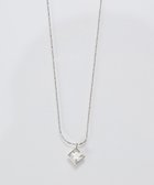 【フィービィー/phoebe】の【金属アレルギー対応】グリマースクエアビジューネックレス/ニッケルフリー シルバー シルバー|ID: prp329100004750346 ipo3291000000035631853