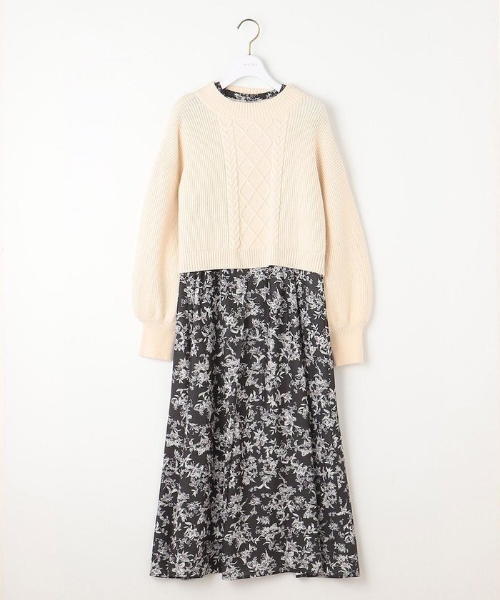 【エニィ スィス/any SiS】の【2SET】クロップドニットセット ワンピース インテリア・キッズ・メンズ・レディースファッション・服の通販 founy(ファニー) https://founy.com/ ファッション Fashion レディースファッション Fashion for Women ワンピース Dresses クロップド Cropped, Short Length ジョーゼット Georgette, Semi-Sheer Fabric ストレッチ Stretch, Stretchy Fabric ハイネック High Neck, Mock Neck バランス Balance, Style Balance フィット Fit, Slim Fit フレア Flare, Flared プリント Print, Printed Pattern A/W・秋冬 Autumn/Winter |ID: prp329100004751263 ipo3291000000034355263