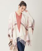 【エニィ スィス/any SiS】のチェック ポンチョ ピンク系チェック|ID: prp329100004751272 ipo3291000000034355387