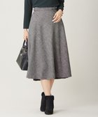 【エニィ スィス/any SiS】の【洗える】ベルトポイントフレア スカート 白黒ツイード|ID: prp329100004751274 ipo3291000000034355401