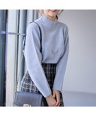 【エニィ スィス/any SiS】の【大人百花掲載 ヨンアさん着用】ハイネックバックポイント ニット ライトブルー|ID: prp329100004751276 ipo3291000000034355421