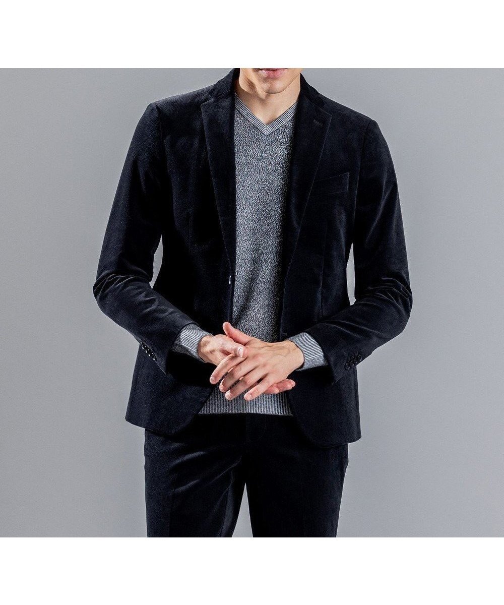 【ジョゼフ オム/JOSEPH HOMME / MEN】のライトコーデュロイストレッチ ジャケット インテリア・キッズ・メンズ・レディースファッション・服の通販 founy(ファニー) 　ファッション　Fashion　メンズファッション　Fashion for Men　アウター　Men's Coats Outerwear　テーラードジャケット　Tailored Jackets & Blazers　コーデュロイ　Corduroy, Cord Fabric　シェイプ　Shape, Slim Fit　ジャケット　Jacket, Outerwear　ストレッチ　Stretch, Stretchy Fabric　セットアップ　Set-Up, Coordinated Outfit　センター　Center, Center Line　フラップ　Flap, Flap Pocket　ベーシック　Basic, Essential　ポケット　Pocket, Pocket Detail　A/W・秋冬　Autumn/Winter　ブラック系|ID: prp329100004751994 ipo3291000000035634625