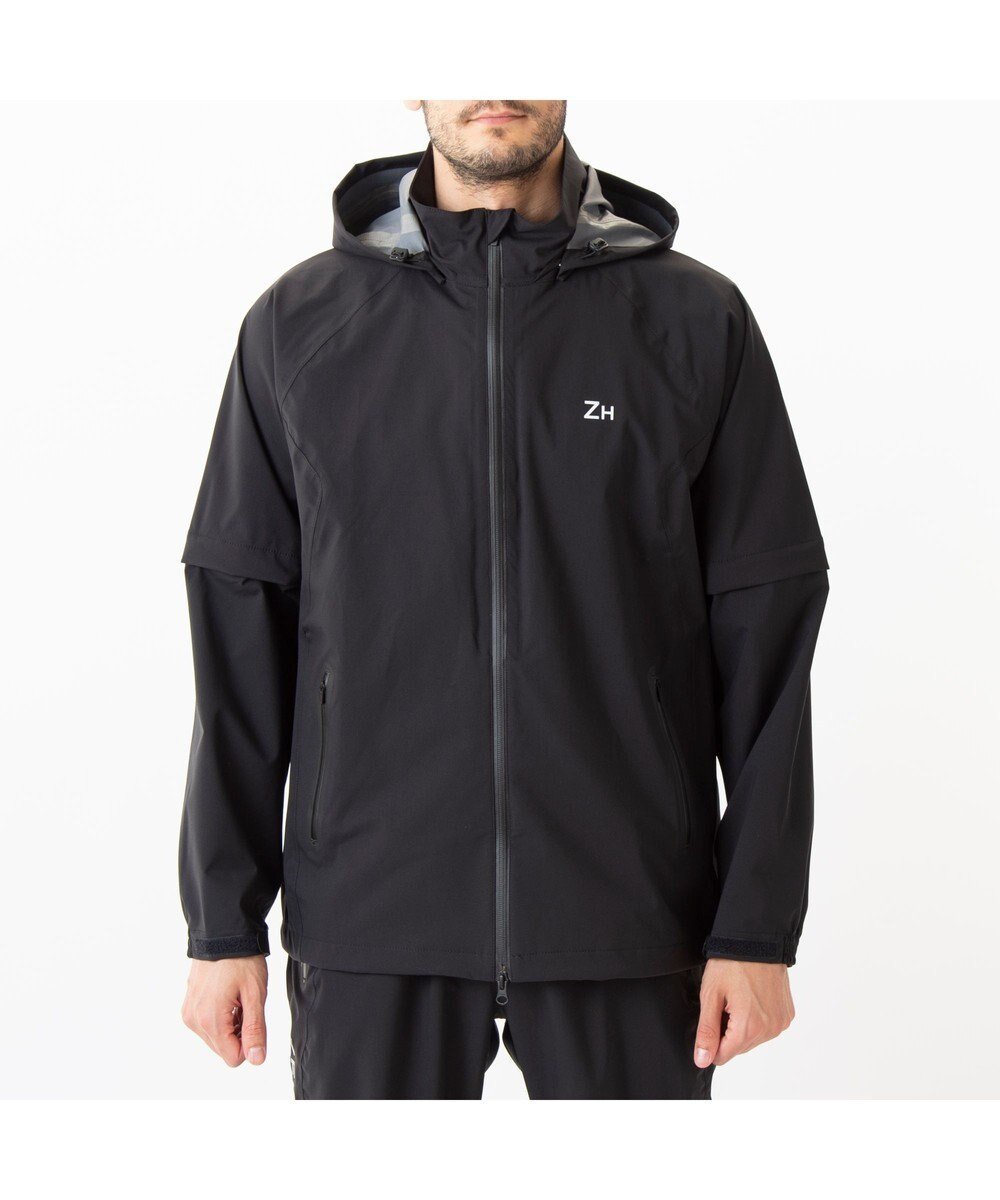 【ゼロハリバートン/ZERO HALLIBURTON / MEN】のゼロハリバートン ZERO HALLIBURTON レインジャケット 82261 インテリア・キッズ・メンズ・レディースファッション・服の通販 founy(ファニー) 　ファッション　Fashion　メンズファッション　Fashion for Men　トップス・カットソー　Cut & Sew Tops　パーカー・フーディー / カジュアルコーデ　Hoodies & Parkas　ストレッチ　Stretch, Stretchy Fabric　パーカー　Hoodie, Parka　夏　Summer　S/S・春夏　SS, Spring/Summer, Warm Season　A/W・秋冬　Autumn/Winter　ブラック|ID: prp329100004751995 ipo3291000000034364588