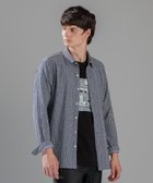 【ジョゼフ オム/JOSEPH HOMME / MEN】のトライジャガード ストライプ ストレッチ レギュラーカラーシャツ ブラック系1|ID: prp329100004752008 ipo3291000000034364681