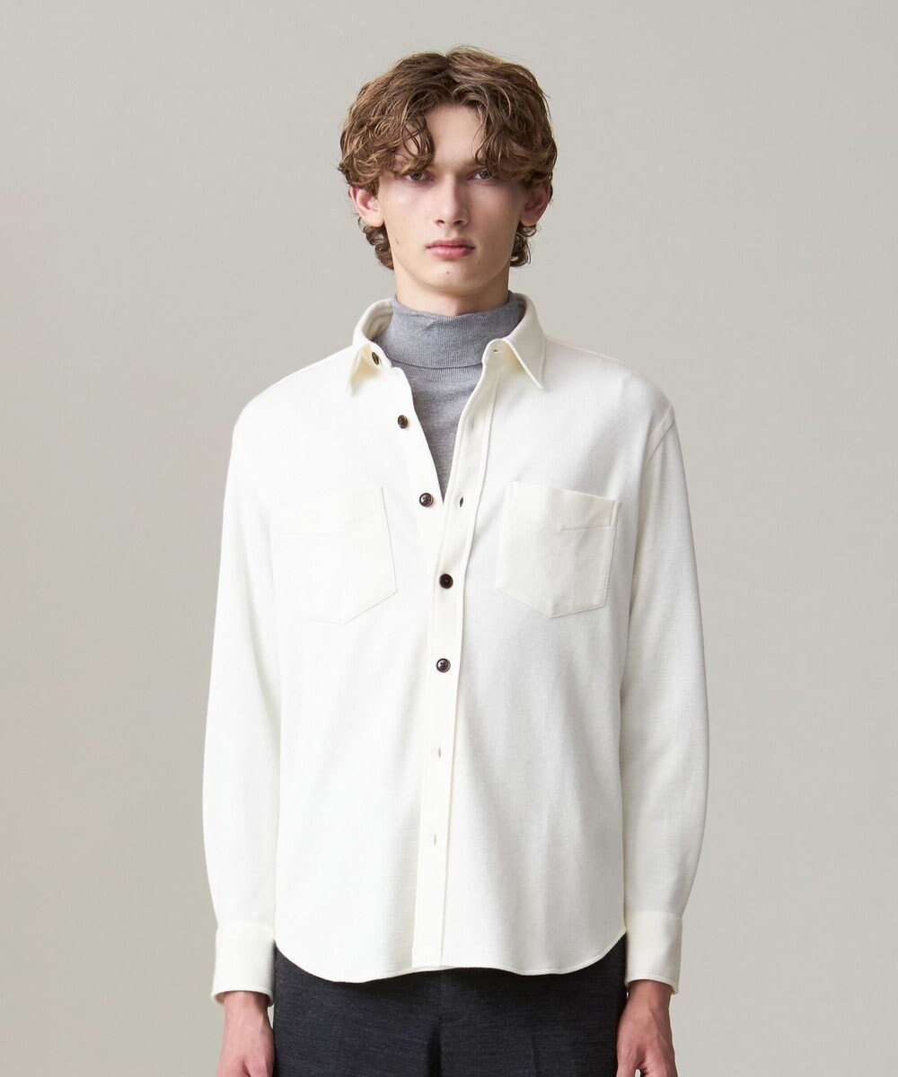 【ジェイ プレス/J.PRESS / MEN】のウールコットン ダブルカバーツイルシャツ 人気、トレンドファッション・服の通販 founy(ファニー) 　ファッション　Fashion　メンズファッション　Fashion for Men　トップス・カットソー　Cut & Sew Tops　メンズシャツ　Shirts　インナー　Innerwear　洗える　Machine Washable　ストレッチ　Stretch, Stretchy Fabric　ドレス　Dress, One-Piece　バランス　Balance, Style Balance　フィット　Fit, Slim Fit　ベーシック　Basic, Essential　メンズ　Men's, Menswear　A/W・秋冬　Autumn/Winter　エレガント 上品　Elegant　 other-1|ID: prp329100004752013 ipo3291000000034364722