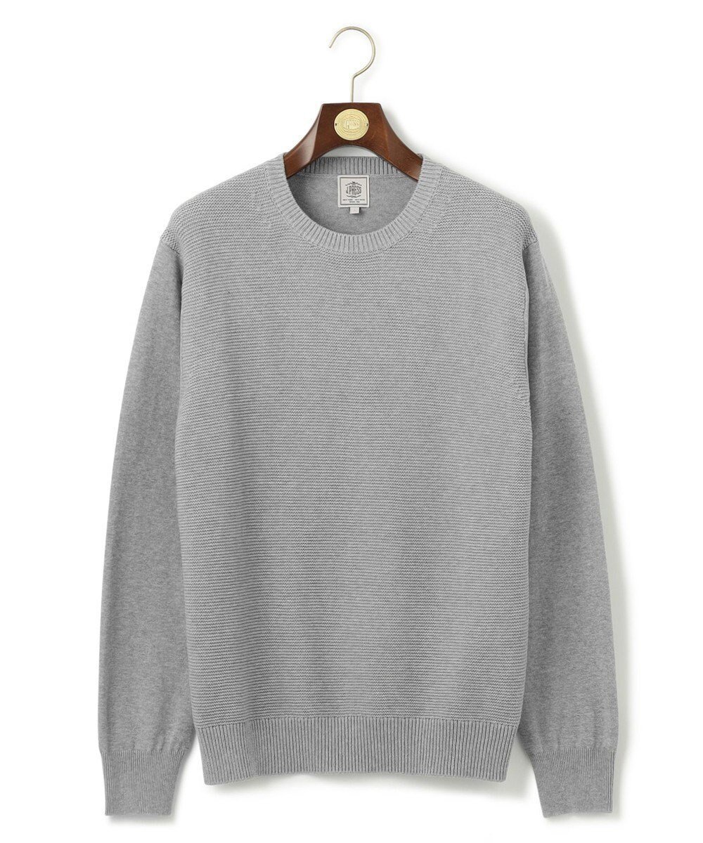 【ジェイ プレス/J.PRESS / MEN】の【WEB・一部店舗限定】クルーネックニット インテリア・キッズ・メンズ・レディースファッション・服の通販 founy(ファニー) 　ファッション　Fashion　メンズファッション　Fashion for Men　トップス・カットソー　Cut & Sew Tops　ニット・セーター / 定番トップス　Knit Tops & Sweaters　春　Spring　ジャケット　Jacket, Outerwear　セーター　Sweater, Knitwear　ボーダー　Border, Stripe　無地　Plain, Solid Color　ランダム　Random, Irregular　S/S・春夏　SS, Spring/Summer, Warm Season　おすすめ　Recommended / Our Picks　夏　Summer　ライトグレー系|ID: prp329100004752015 ipo3291000000034364731