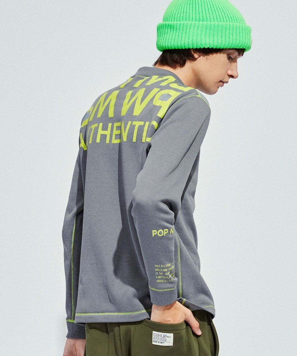 【ピーダブリュサーキュラス/PW CIRCULUS / MEN】の【裏起毛/防寒】【MEN】ステッチポイント モックネック インテリア・キッズ・メンズ・レディースファッション・服の通販 founy(ファニー) 　ファッション　Fashion　メンズファッション　Fashion for Men　トップス・カットソー　Cut & Sew Tops　メンズシャツ　Shirts　インナー　Innerwear　カットソー　Cut and Sewn Top　ゴルフ　Golf　ストレッチ　Stretch, Stretchy Fabric　フィット　Fit, Slim Fit　モックネック　Mock Neck, Short Turtleneck　人気　Popular, Best Seller　冬　Winter / This Winter　A/W・秋冬　Autumn/Winter　軽量　Lightweight, Ultra Light　長袖　Long Sleeve, Full Sleeve　防寒　Cold Protection, Winter-Ready　グレー系|ID: prp329100004752016 ipo3291000000034364738