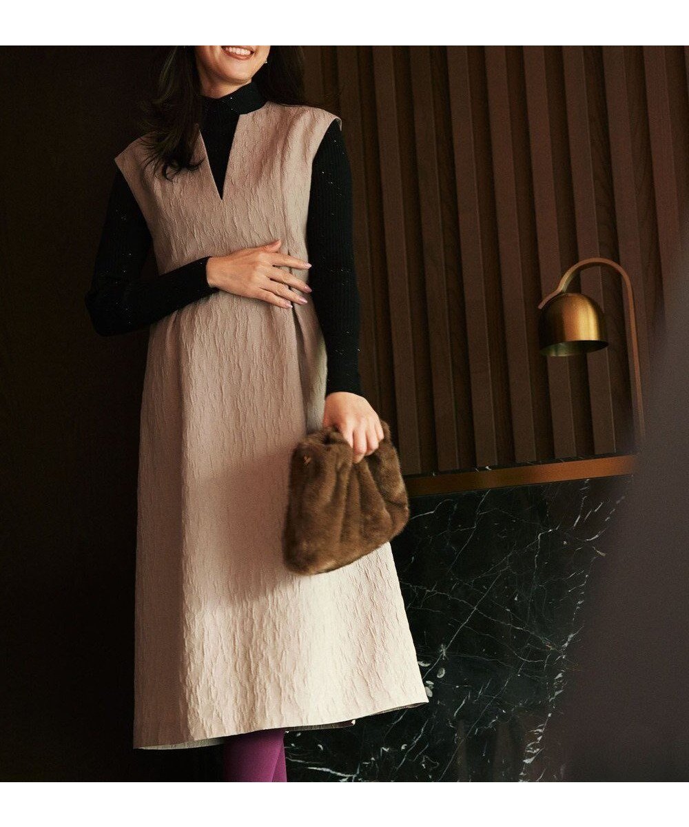 【組曲/KUMIKYOKU】のフラワーラメジャカード ジャンパースカート インテリア・キッズ・メンズ・レディースファッション・服の通販 founy(ファニー) ファッション Fashion レディースファッション Fashion for Women スカート Skirts シアー Sheer, See-Through ショルダー Shoulder, Shoulder Strap ジャカード/ジャガード Jacquard, Woven Pattern ドロップ Drop Shoulder, Dropped Style ボーダー Border, Stripe モチーフ Motif, Design Theme リブニット Rib Knit, Ribbed Knit A/W・秋冬 Autumn/Winter S/S・春夏 SS, Spring/Summer, Warm Season 夏 Summer ベージュ系|ID: prp329100004752020 ipo3291000000034364888