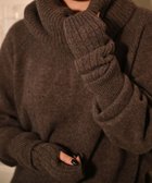 【トック/TOQUE】の〈大草直子さんアドバイザー〉ベビーアルパカ×ウール縮絨ニットアームウォーマー ブラウン|ID: prp329100004752021 ipo3291000000034364894