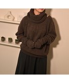 【トック/TOQUE】の〈大草直子さんアドバイザー〉ベビーアルパカ×ウール縮絨ニットラグランスリーブ ブラウン|ID: prp329100004752024 ipo3291000000034364933