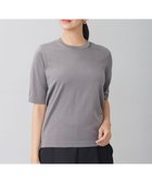 【自由区/JIYU-KU】の【アンサンブル対応・洗える】シャインハイゲージ5分袖 ニット グレー|ID: prp329100004752037 ipo3291000000034365094