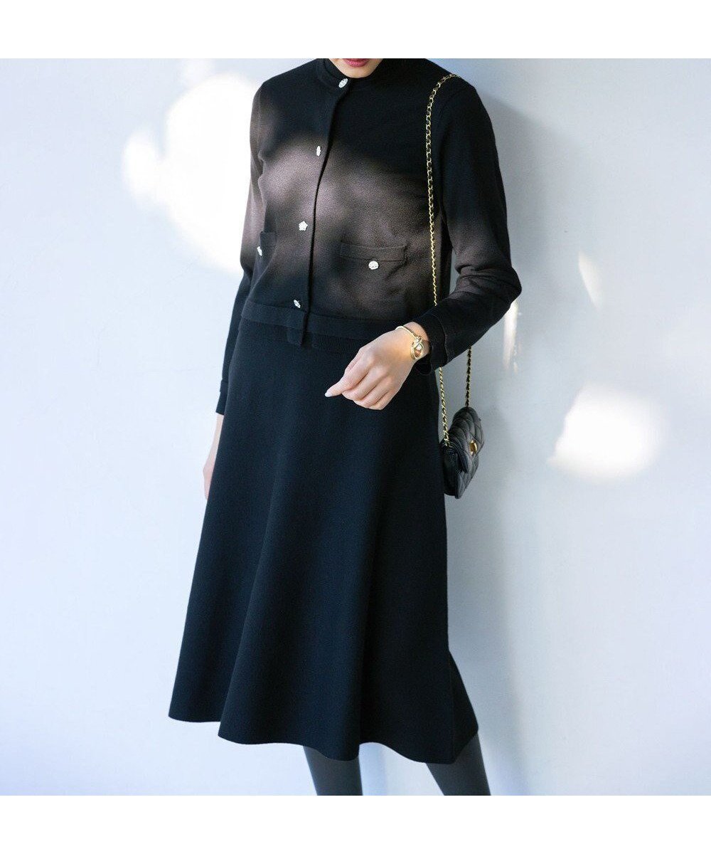 【組曲/KUMIKYOKU】のニットフレア スカート インテリア・キッズ・メンズ・レディースファッション・服の通販 founy(ファニー) 　ファッション　Fashion　レディースファッション　Fashion for Women　スカート　Skirts　Aライン・フレアスカート　A-Line & Flared Skirts　フレア　Flare, Flared　A/W・秋冬　Autumn/Winter　ブラック系|ID: prp329100004752039 ipo3291000000034365133